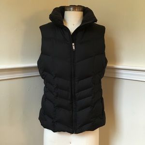Lands End Down Vest Black